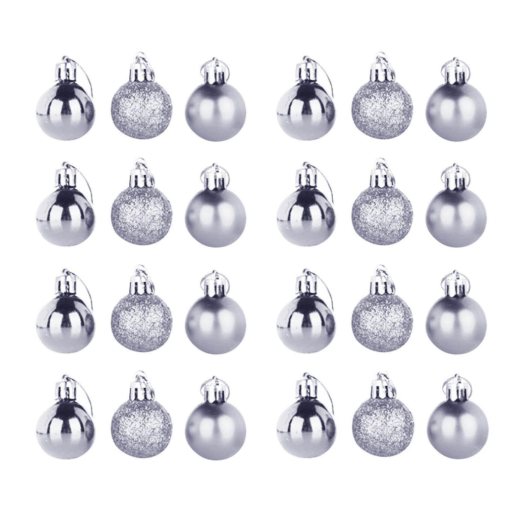 3cm 24PCS Gold Sliver Red Christmas Ball Ornaments 2023 New Year Party Small Baubles Xmas Tree Pendants Merry Christmas Decor