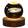 Unique USB Night Light with Galaxy and Planetary Projections 3D Crystal Ball Lamp for Cozy Atmosphere plasma ball Night Light