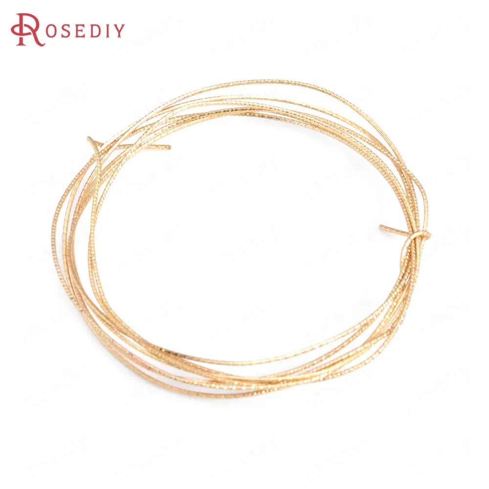 0.3MM 0.4MM 0.5MM 0.6MM 0.7MM 0.8MM 1MM 1.2MM 24K Gold Color Brass Make Shape Metal Wire High Quality Jewelry Accessories