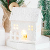 Mini Christmas LED Light Wooden House Kids Gift with Snowflake White Glowing Castle Luminous Christmas Tree