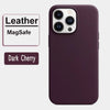 Official Leather Case with MagSafe for Apple iPhone 15 14 Pro Max 13 12 13pro Original Magnet Magnetic Charging i Phone Cover