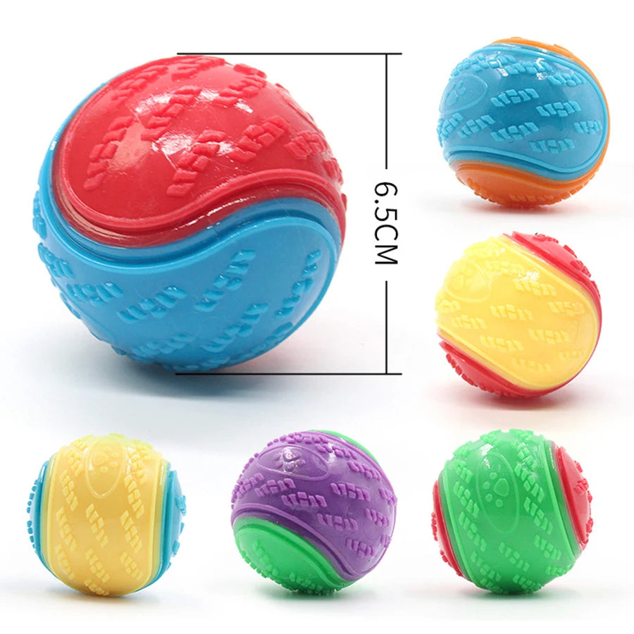 Pet dog toy dog chewing teeth cleaning treatment ball interactive sound elastic ball