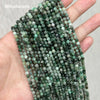 Wholesale Natural A+ 4mm Emerald Faceted Round Loose Beads For Jewelry Making DIY Bracelets Necklace Or Gift Mikubeads