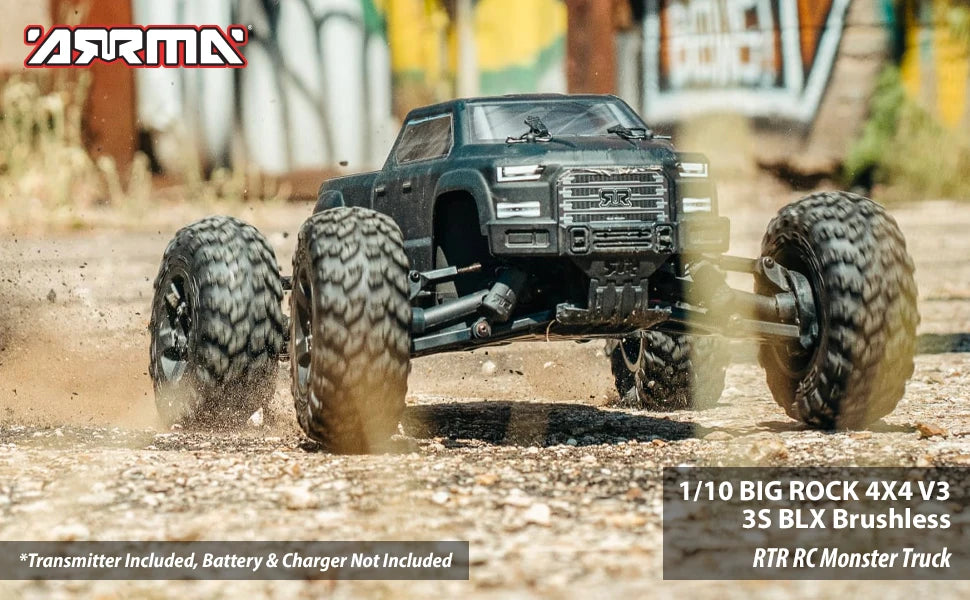 1/10 BIG 4X4 V3 3S BLX Brushless Monster RC Truck RTR (Transmitter and Receiver Included, Batteries and Charger Requi