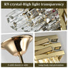 Gold round modern crystal ceiling chandelier K9 Crystal 3 level light ceiling pendant lamps for the living room foyer staircase