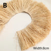 Natural Jute Fringe Trim Raffia Straw Tassels Lafite Grass Wedding Garland For Home Furniture Background Craft Wall Decoration