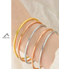 Luxury Women Stainless Steel Bracelet Simple Round 316L High Quality Golden Bangle Female Anti-Allergy Charm Jewelry Gift