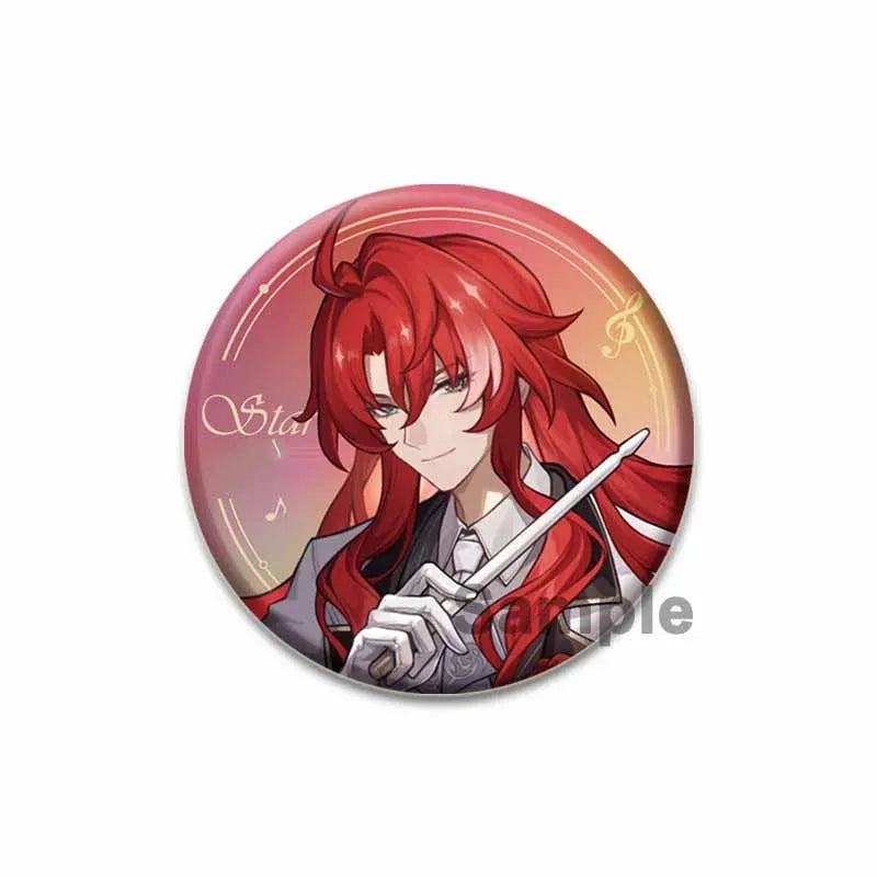 Honkai Star Rail Badge Himeko FuXuan Bailu Jingliu Topaz Game Figure Brooches Cosplay Cute Enamel Pins for Backpack Jewelry Gift