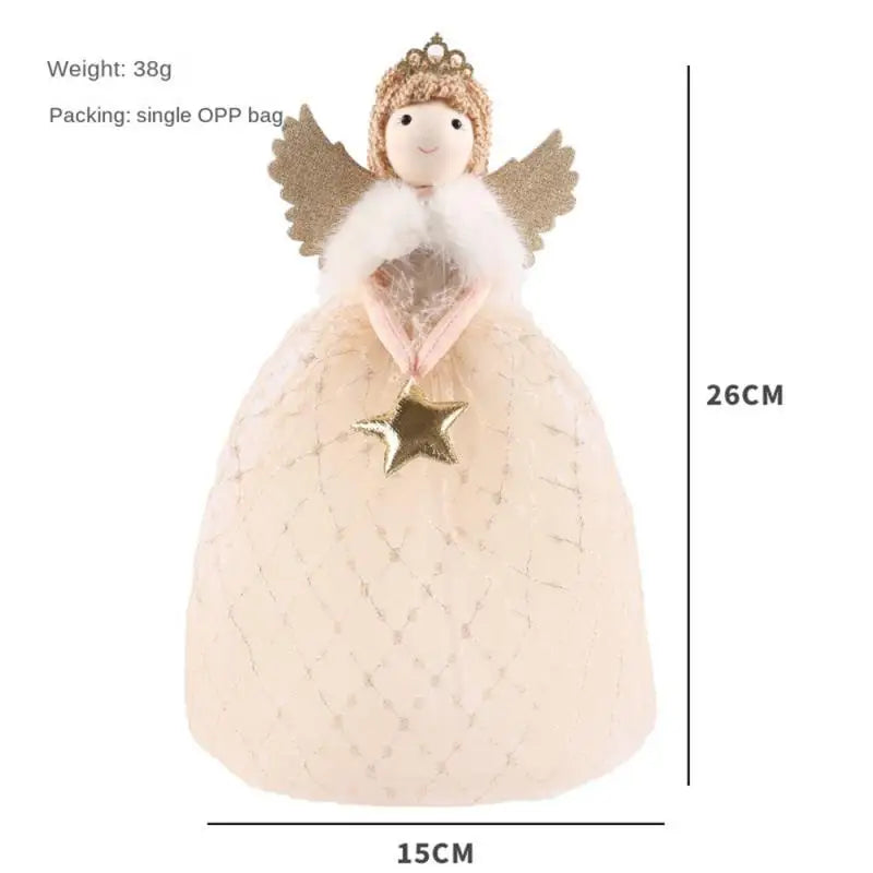 2025 Christmas Tree Topper Angel Fairy LED Light Up Three-dimensional Christmas Tree Top Decoration Ornament