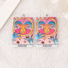 12Pcs 38*25MM Constellations Tarot Card Charms Magical Divination Crafts Acrylic Board Jewelry Necklace DIY Accessories