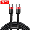 Baseus-USB C to USBC Cable, PD Fast Charging Cable, MacBook, Samsung, Xiaomi Phone, 2M Quick Charge, 3.0 A, Type C, 100W