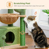 Cactus Cat Tree Cat Tower for Indoor Cats with Large Cat Condo Cat Scratching Post for Cats with Deep Hammock Cozy Top Perch