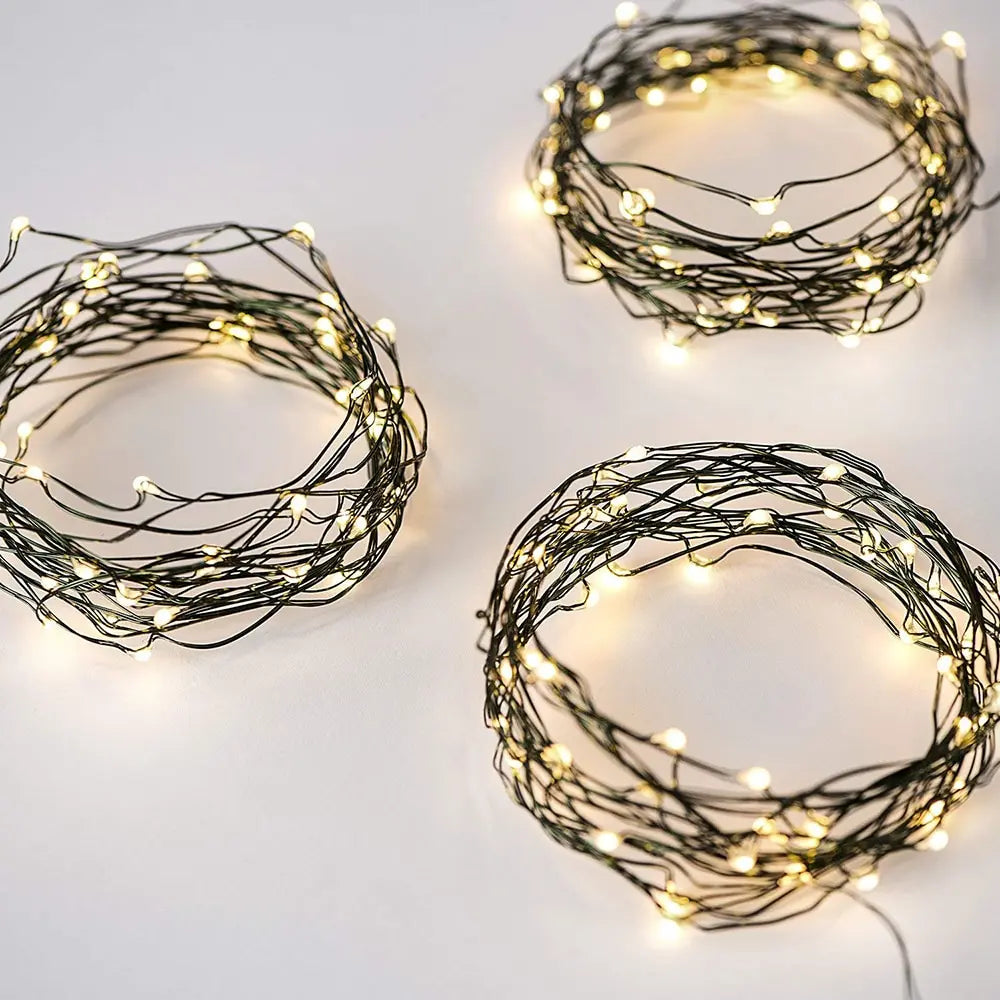 10M100LED String Lights Green Wire Fairy Lights Warm White Garland for Outdoor Home Christmas Wedding Party Garden Decoration