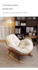 X&D Solid Wood Leisure Large Rocking Chair Can Lie On The Balcony Living Room Small Leisure Lazy Chair Snail Chair Penguin Chair