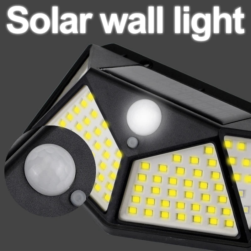 Solar Power Wall Light Motion Sensor Waterproof Outdoor Garden Lamp LED Exterior Lights Path Spotlights Sunlight Street Lighting