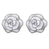 fashion women simple flower earrings elegant classic feminie camellia studs