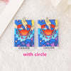 12Pcs 38*25MM Constellations Tarot Card Charms Magical Divination Crafts Acrylic Board Jewelry Necklace DIY Accessories