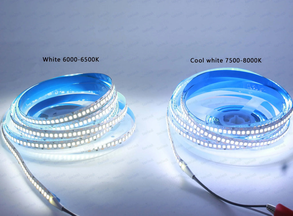 DC12V 24V Flexible Light 2835 240 leds/m 1/2/3/4/5m/lot 10mm PCB  1200 LEDs Strip tape CCT White Warm White Neutral white 4000K