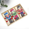 9Pcs Christmas Wooden Nutcracker Soldier Hanging Pendants Christmas Tree Ornaments Xmas New Year Party Decorations Supplies