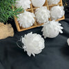 3pcs/Box Christmas Tree Ornaments White Glitter Petal Shape Balls Foam Snow Ball Christmas Pendants New Year Home Hanging Decor