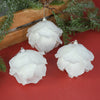 3pcs/Box Christmas Tree Ornaments White Glitter Petal Shape Balls Foam Snow Ball Christmas Pendants New Year Home Hanging Decor