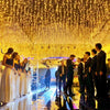 5m-40m Outdoor LED String Lights Christmas Garland LED Icicle Curtain Light Droop 0.6m Garden Street Wedding Decorative lighting