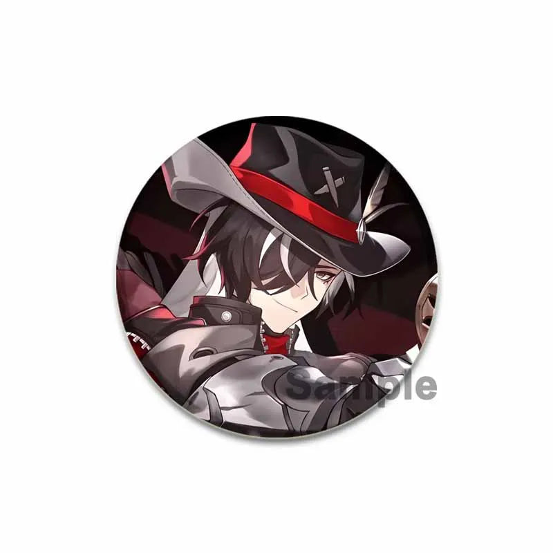 Honkai Star Rail Badge Himeko FuXuan Bailu Jingliu Topaz Game Figure Brooches Cosplay Cute Enamel Pins for Backpack Jewelry Gift