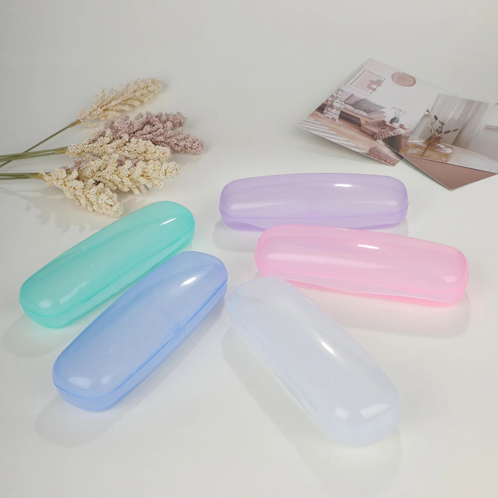 Translucent Plastic Glasses Case Lens Glasses Protector Box For Sunglasses Women Men Reading Sunglasses Holder Containers Box