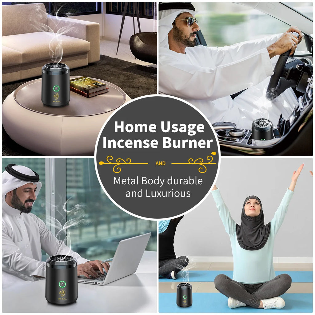 OUD Bakhoor New Electric  Incense Burner USB Bakhoor USB Aroma Diffuser Portable Incense Holder Muslim Electronic Censer