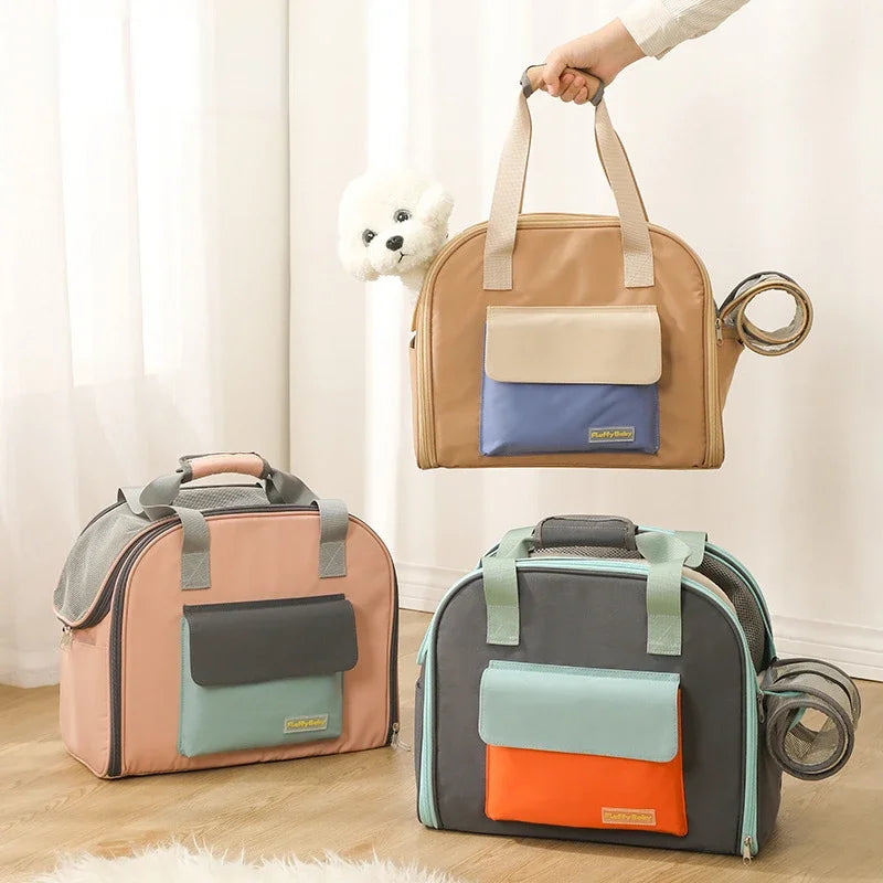 Dog Backpack Puppy Handbags Dog Transport Bag Pet Backpack Multifunctional Tent Pet Bag Puppy Carrier Pet Single Shoulder Bag