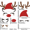 Christmas Door Window Stickers Felt Cloth Snowman Santa Claus Elk Wall Sticker Christmas Home Decoration Happy New Year 2024