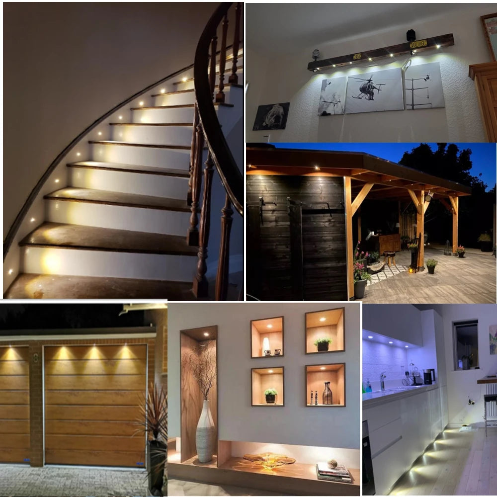 Mini Downlights Led 12V with Remote Control 1W Spotlight Leds Dimmable Stairs Cabinet Lights 220V Recessed Spot Ceiling Lighting