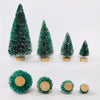 5Pcs Mini Christmas Trees Plastic Artificial Christmas Tree Ornament Winter Snow Tabletop Diy Craft Christmas Decoration 2024