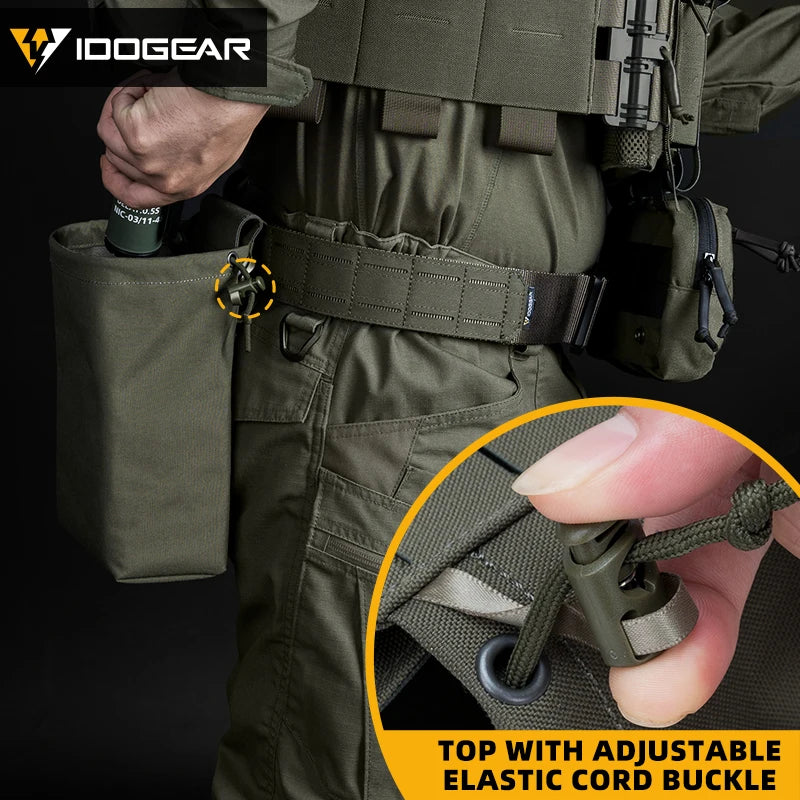 IDOGEAR Tactical Foldable Recycling Bag Dump Pouch MOLLE Drop Pouch durable Mini  35116