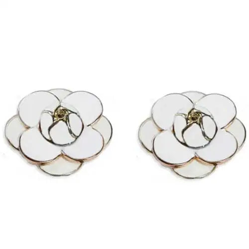 fashion women simple flower earrings elegant classic feminie camellia studs