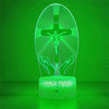 Jesus Cross 3D LED Night Light for Friends Xmas Easter Room Decor Gifts Crucifix Optical Illusion Desk Table Lamp Nightlight