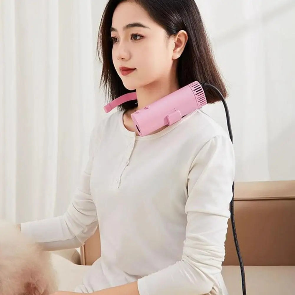 High-Power Pet Hair Dryer Silent Energy-Saving Neck Hanging Beauty Hair Pulling Machine for Cat Dog Portable Quick Drying Dryer