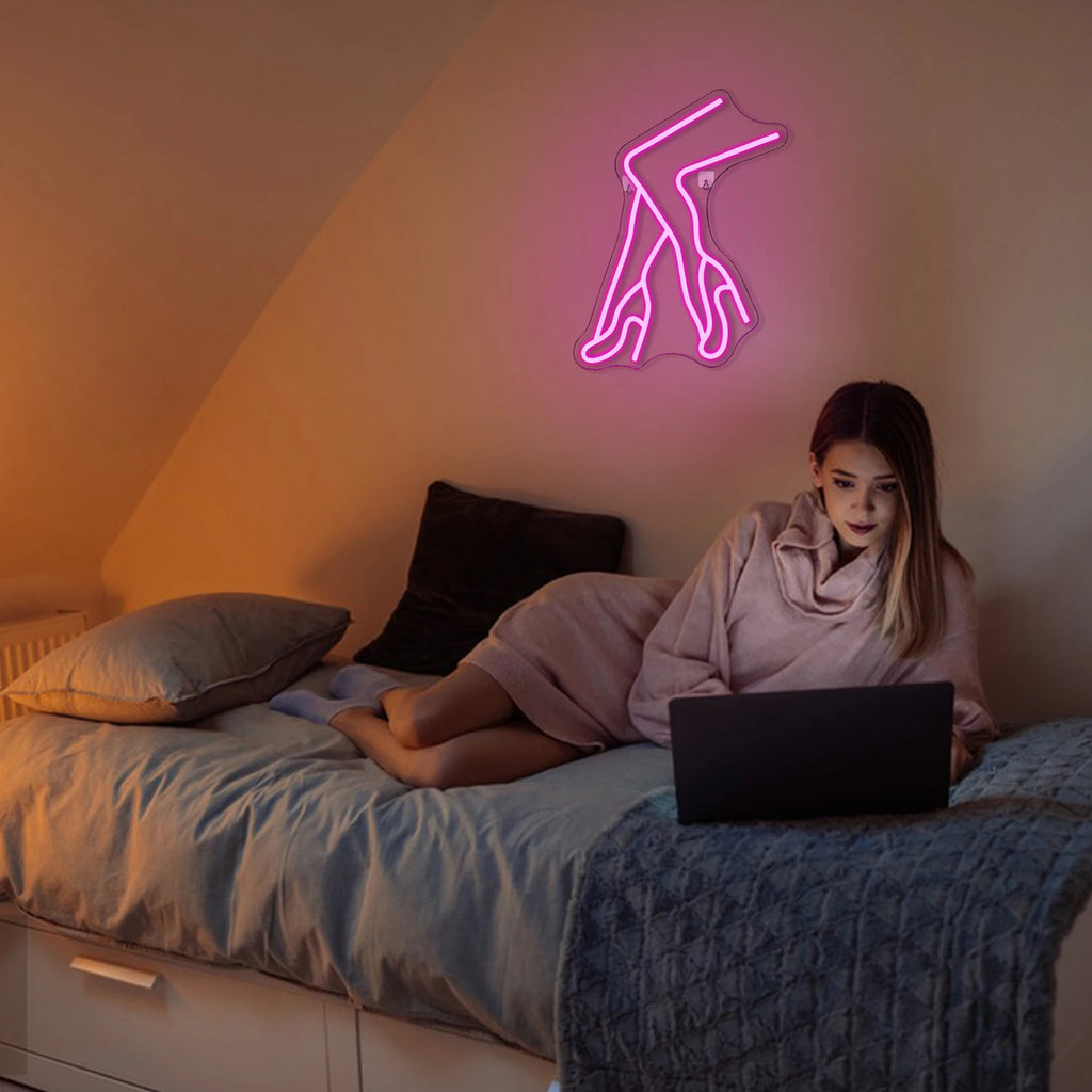 Sexy Lady Neon Sign Woman Body Pink Led Lights USB Powered Wall Light Up Signf For Home Bedroom Party Bar Night Club Room Decor