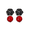 fashion women simple flower earrings elegant classic feminie camellia studs