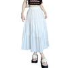 Korean Style Fashion Pleated Skirt Casual Sweet Women's Skirt High Waist White Black A-line Summer Skirt Girl Elegant Dress