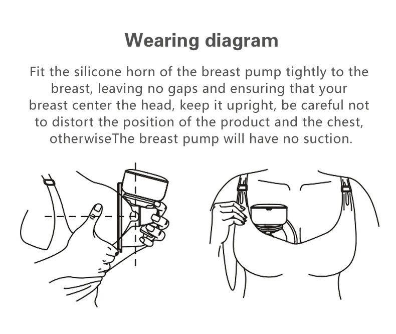 Wearable Breast Pump Double-sided Painless Electric Fully Automatic Integrated Breast Pump Hands-free and Portable Breastfeeding