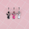 Surgical Steel Cute Rabbit Belly Button Rings for Women Navle Rings Belly Piercing Jewelry Body Jewlery