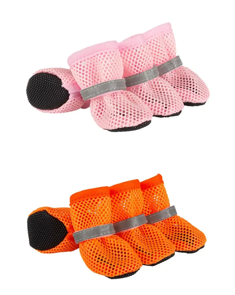 4pc, Dog Shoes Non-slip Breathable Wear-resistant Dog Boots Suitable for Small Medium Sized Pets Puppy Protective Footwear.