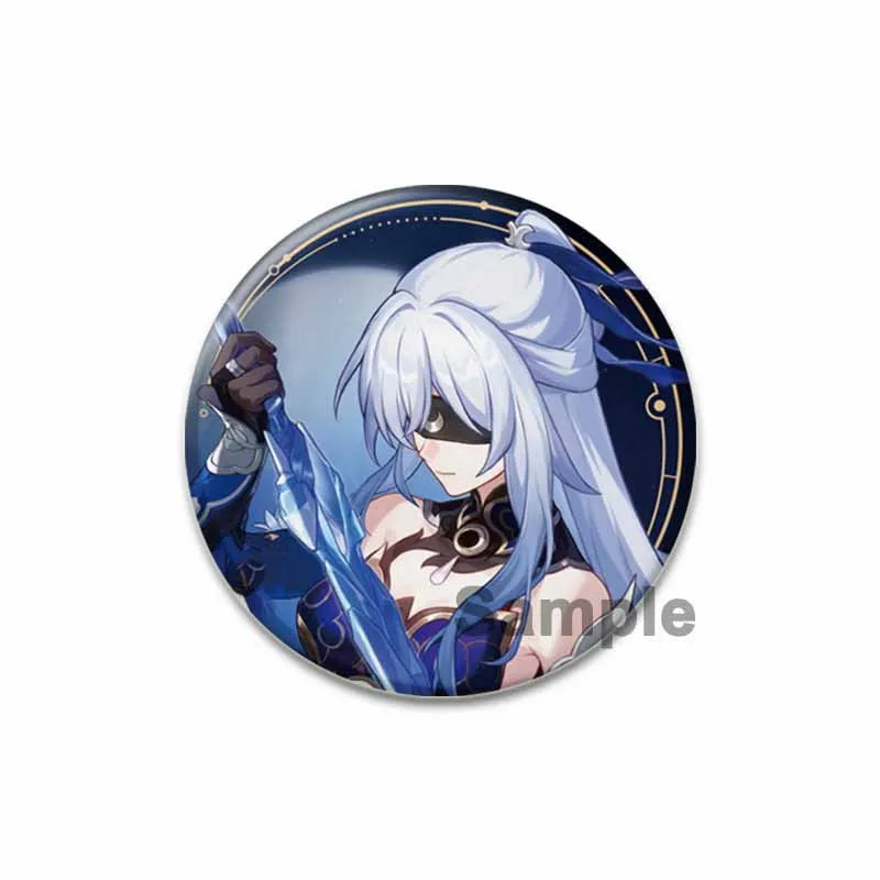 Honkai Star Rail Badge Himeko FuXuan Bailu Jingliu Topaz Game Figure Brooches Cosplay Cute Enamel Pins for Backpack Jewelry Gift