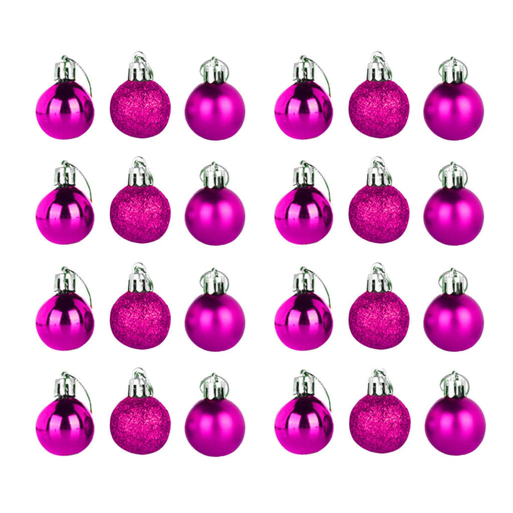 3cm 24PCS Gold Sliver Red Christmas Ball Ornaments 2023 New Year Party Small Baubles Xmas Tree Pendants Merry Christmas Decor