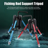 3 Fishing Rod Holders Tripod Portable Luya Fishing Pole Support Aluminum AlloyFishing Rods Rack Organizer For Fishing Accessory