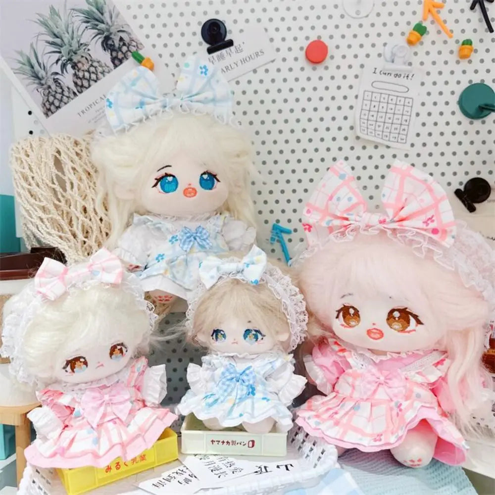 Cute Doll Lovely Clothes With Headband Accessories 2 Colors Flower Bud Skirt Accessories 10/20cm Cotton Doll/EXO Idol Dolls