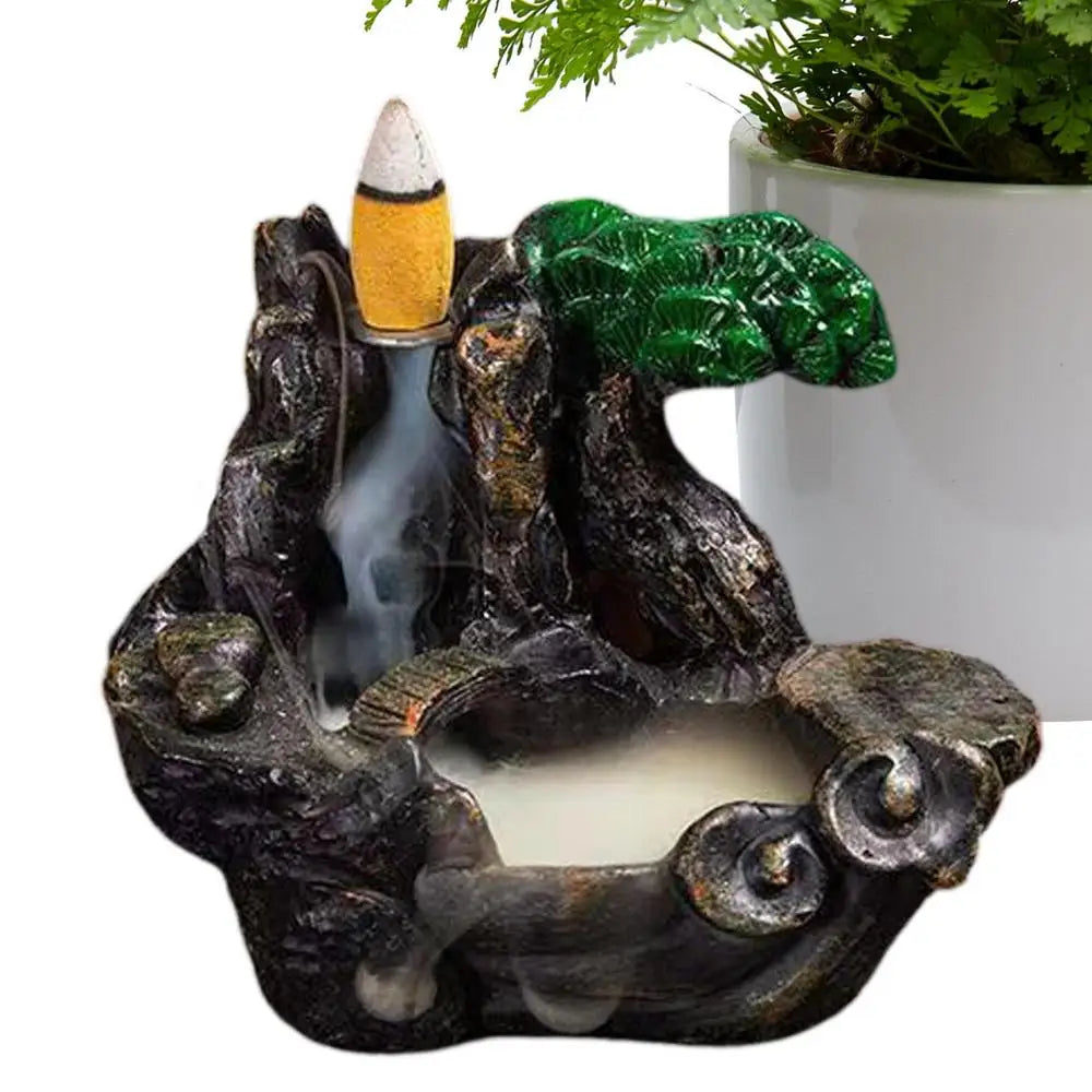 Backflow Incense Burner New Ornaments Incense Burner Ceramic Waterfall Backflow Incense Holder Incense Cones For Home Incense