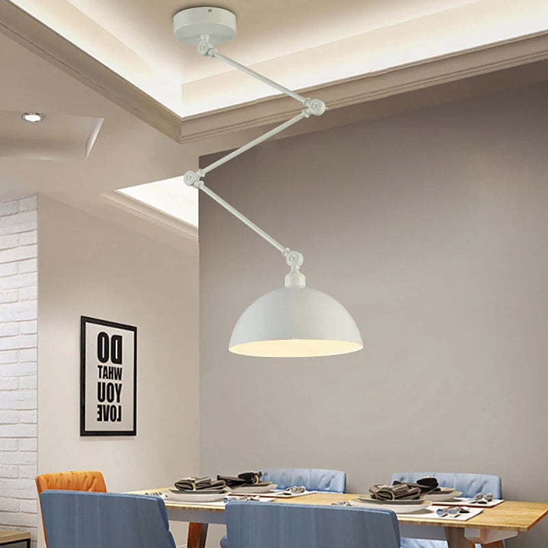 Modern Telescopic Pendant Light Metal Folding Multicolor Ceiling Lamp Fixture Dining Room Study Bar Rotatable Home Decor Lustres