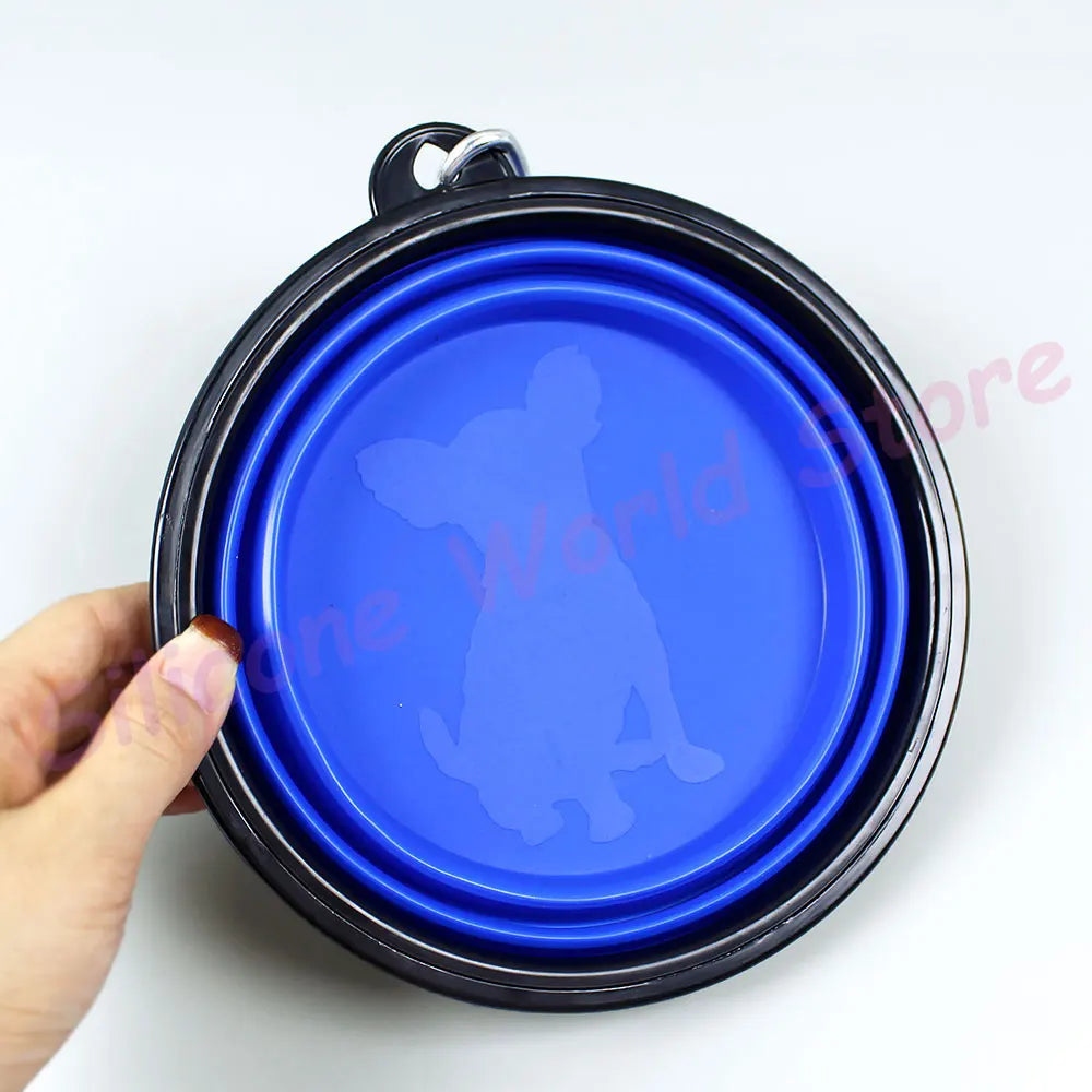 Silicone World 1000ML Portable Collapsible Silicone Pet Bowls Outdoor Travel Pet Food Container Feeder Bowl Dish Dog Food Basi